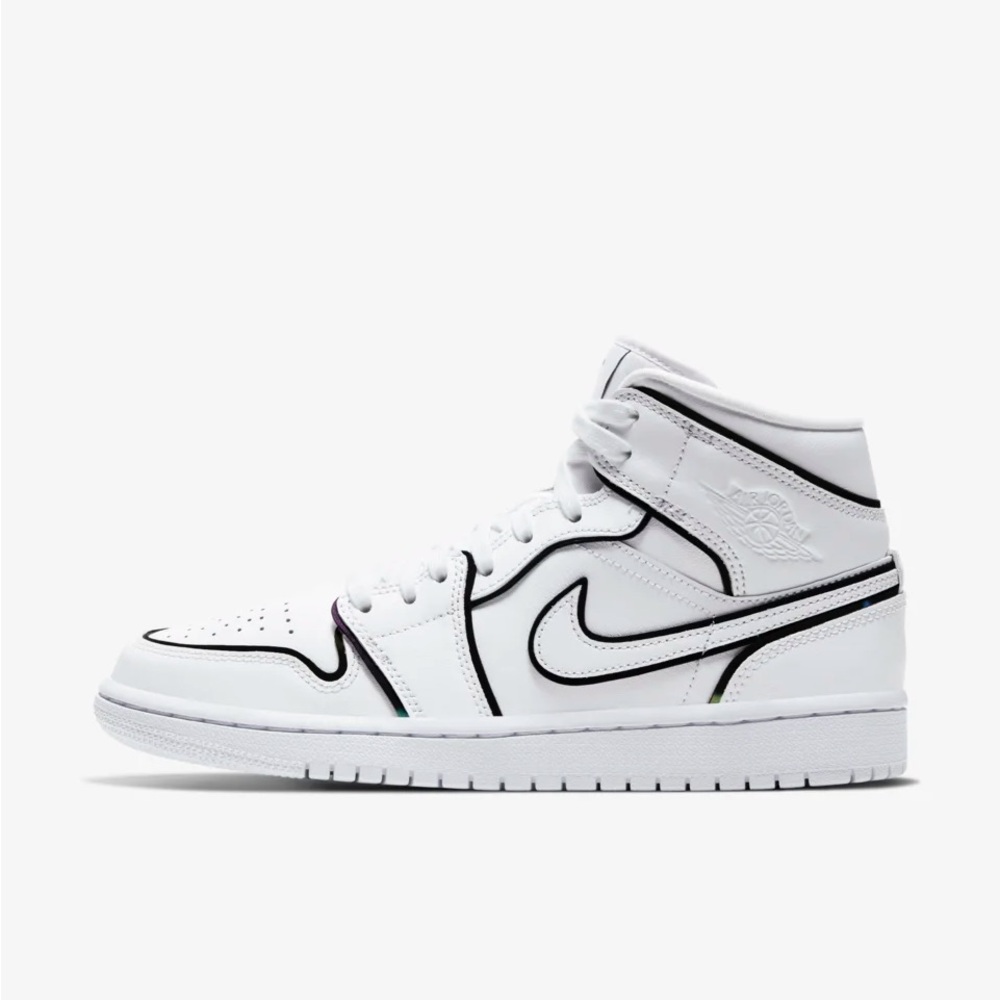 Jordan 1 Mid Iridescent Reflective Shoes - Picture 2 of 8